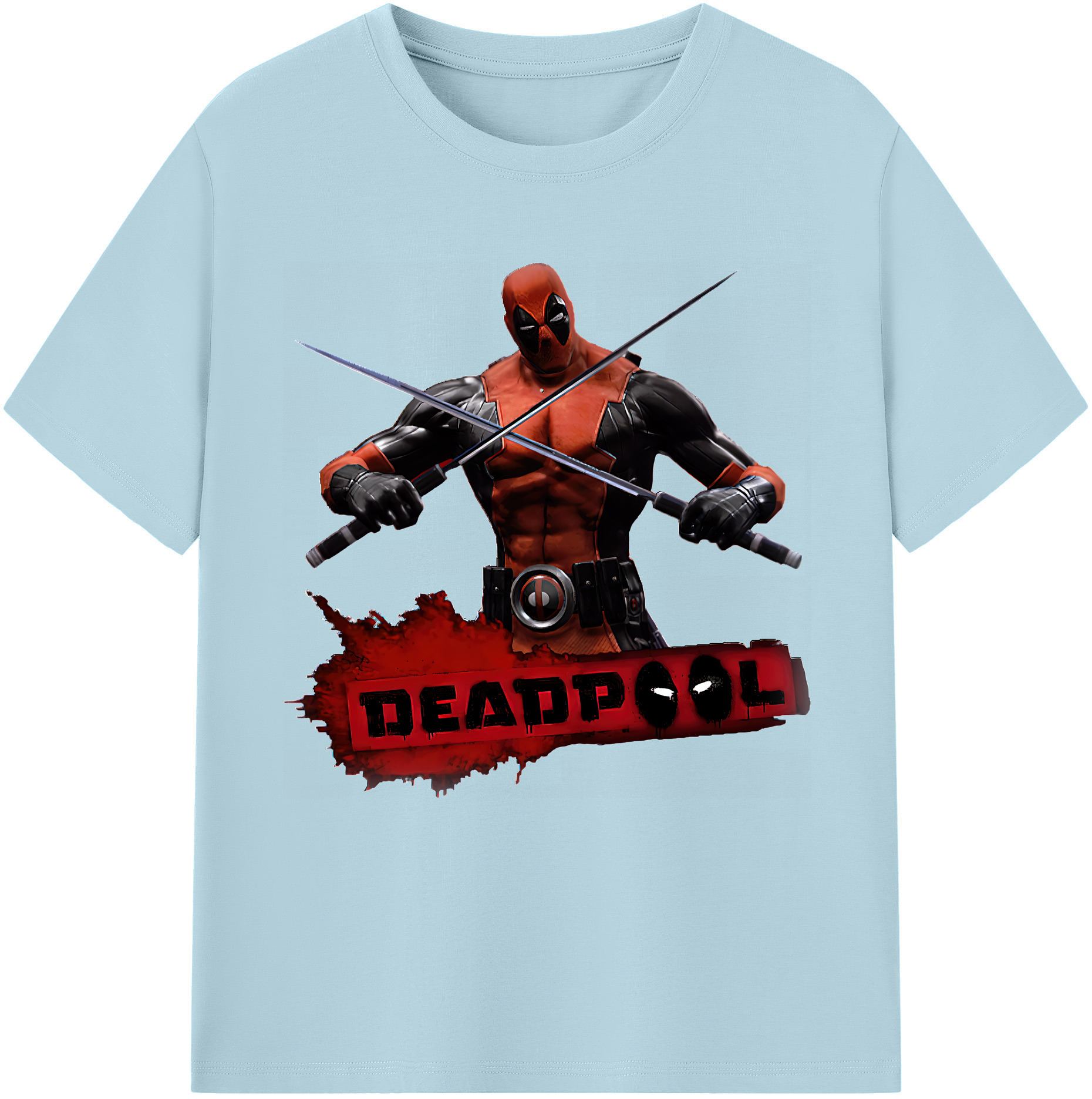 （画像用） Deadpool デッドプール 綿100％半袖Tシャツ（フロントプリント）